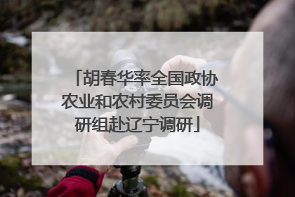 胡春华率全国政协农业和农村委员会调研组赴辽宁调研