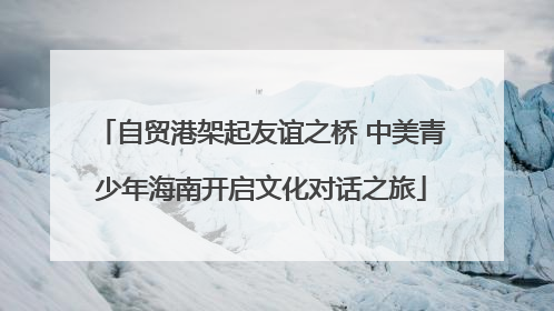 自贸港架起友谊之桥 中美青少年海南开启文化对话之旅