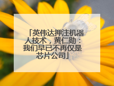 英伟达押注机器人技术，黄仁勋：我们早已不再仅是芯片公司