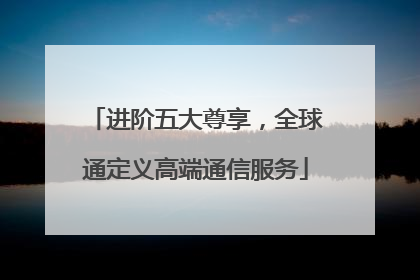 进阶五大尊享，全球通定义高端通信服务