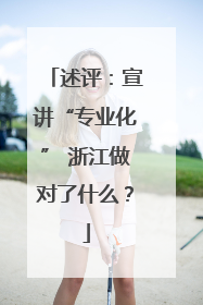 述评：宣讲“专业化” 浙江做对了什么？