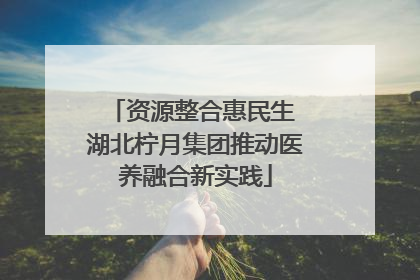 资源整合惠民生 湖北柠月集团推动医养融合新实践