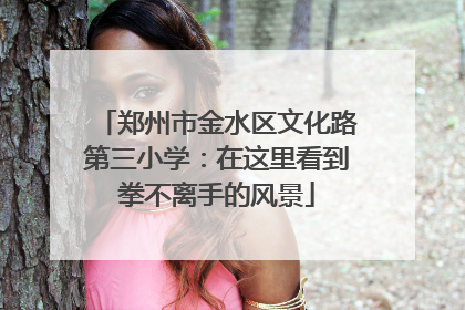 郑州市金水区文化路第三小学：在这里看到拳不离手的风景