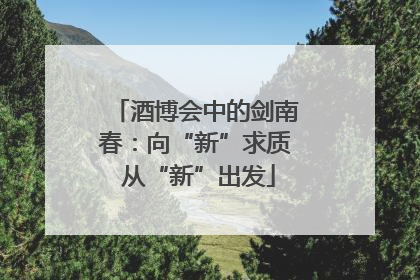酒博会中的剑南春：向“新”求质 从“新”出发