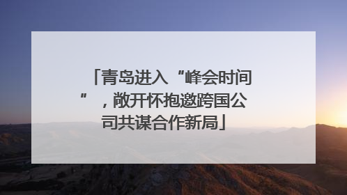 青岛进入“峰会时间”，敞开怀抱邀跨国公司共谋合作新局