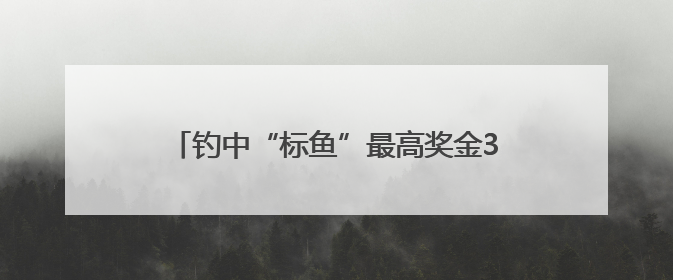 钓中“标鱼”最高奖金30万元，看似钓鱼竞技场，实则以高额“回报”作“饵”……｜今晚九点半