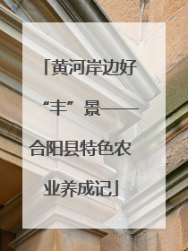 黄河岸边好“丰”景——合阳县特色农业养成记